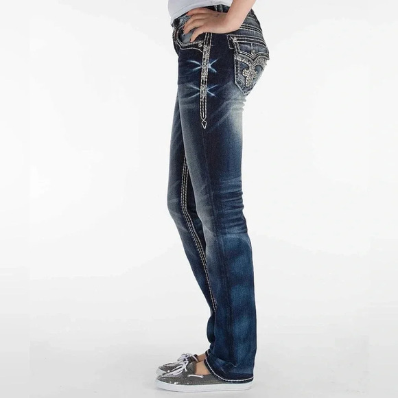 Rock Revival Berry Straight Stretch Jean size 28 by 31 inseam - Picture 3 of 13